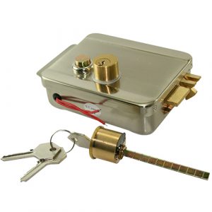 Cerradura electrica cromada