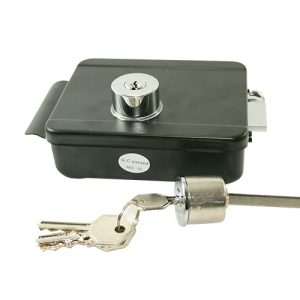 Cerradura electrica pintada